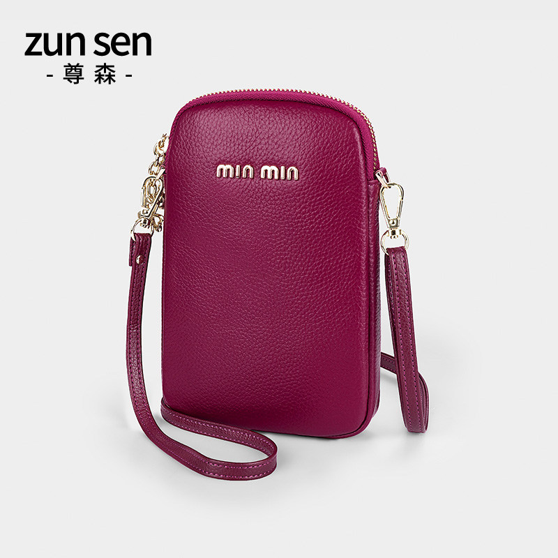 Mobile phone bag Female Slanted Satchel Bag 2022 New leather Fashion 100 hitch headlayer Bull Leather Mini single shoulder bag