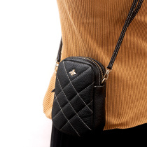 Leather Ringer Xiaoxiangfeng vertical crossbody mobile phone bag 2021 New Korean fashion Joker soft leather mini bag