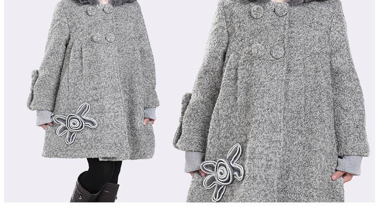 Manteau pour fille en laine - Ref 2162389 Image 92