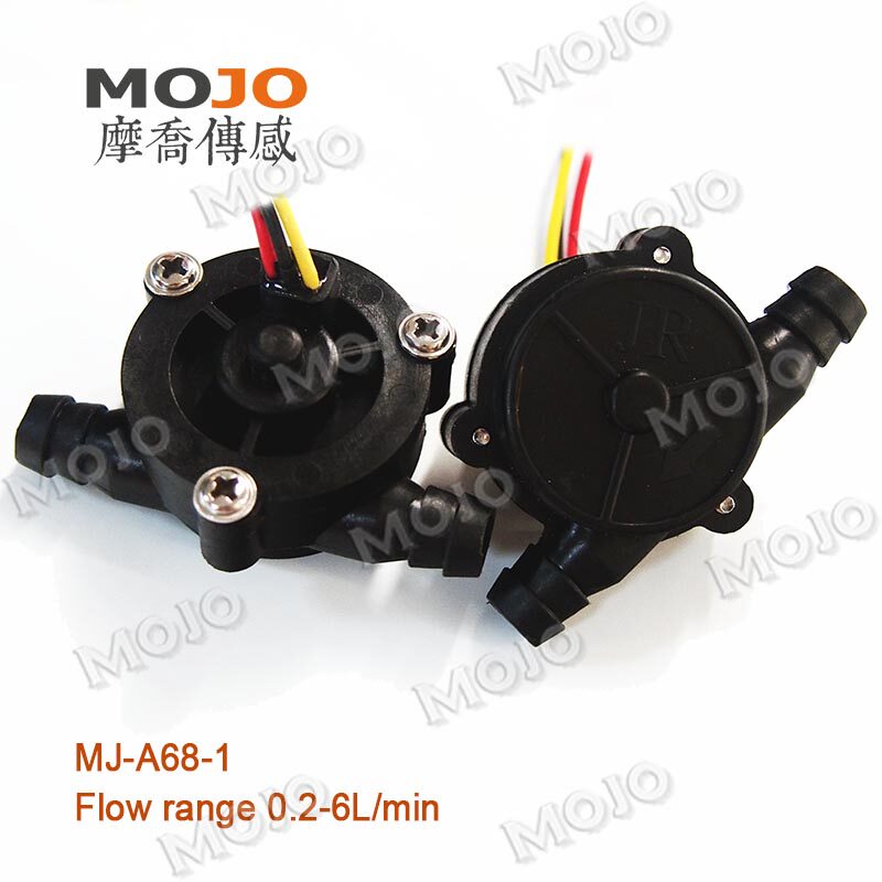 Plant Protection UAV Flow Meter 8mm Tube Interface Black Flow Sensor A68-1 Turbine Flow Meter