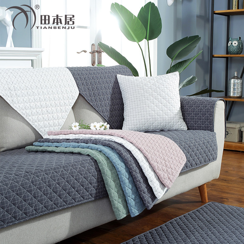 Tian Benju Sofa Cushion Four Seasons Universal All-cotton Non-slip Cushion Subsolar System Brief Sofa Cover Backrest Hand Towel-Taobao