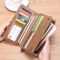 Mens wallet for long - leather handbag 2021 new handbag large - capacity soft - leather handbag mobile bag