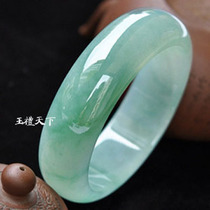 Burmese jade bracelet womens oil green concubine bracelet floating flower jade bracelet transparent water jade ice species Emperor Green