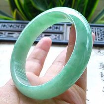 Xiaoting Burmese jade bracelet Jade full sun green floating flower ice jade bracelet ice glutinous seed light green bracelet water