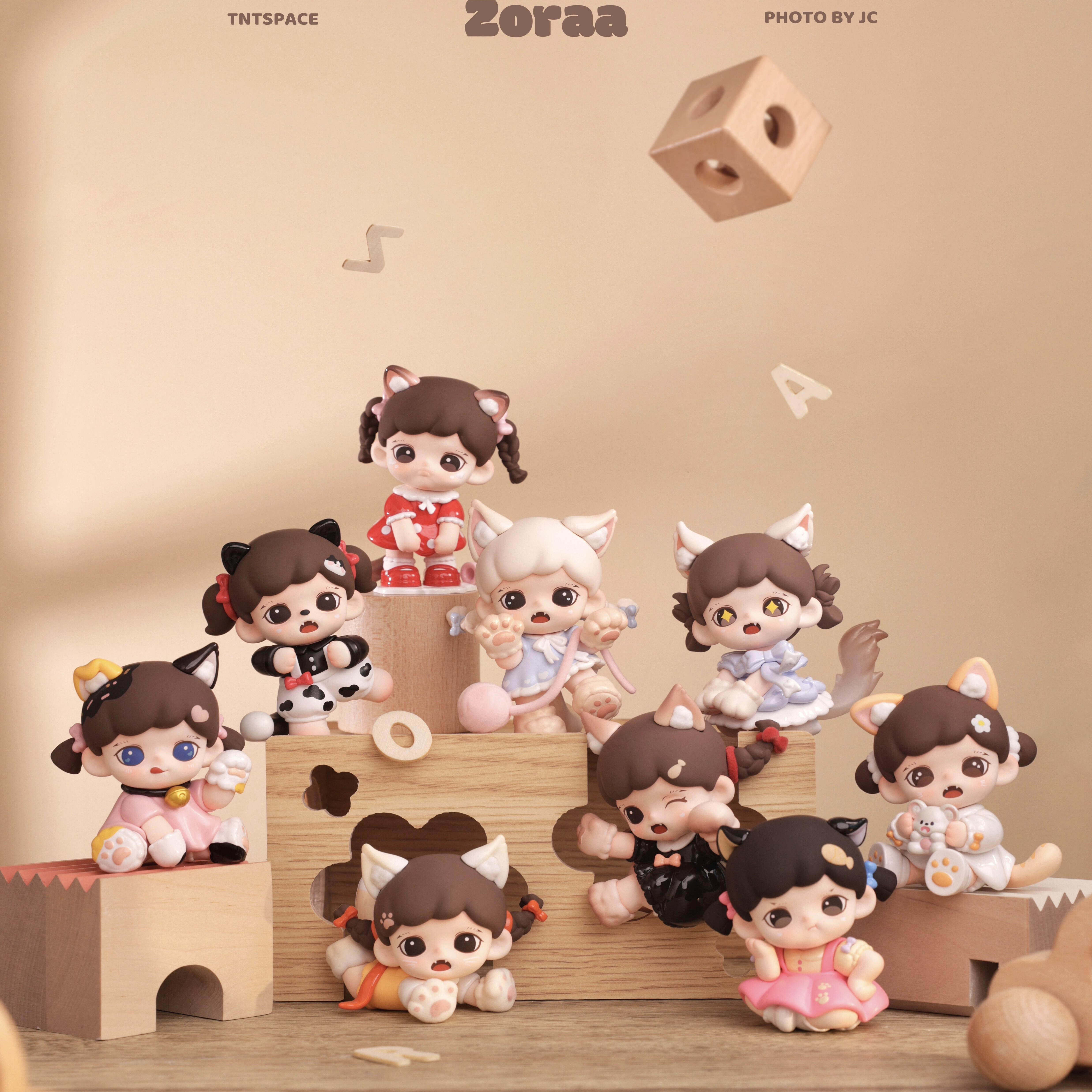 正版TNTSPACE Zoraa喵呜猫颜社mini手办盲盒潮玩摆件可爱公仔礼物