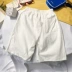 2020 hè nam màu rắn quần short giản dị vải lanh cotton co giãn thoáng khí mỏng trắng quần năm điểm quần - Quần short Quần short