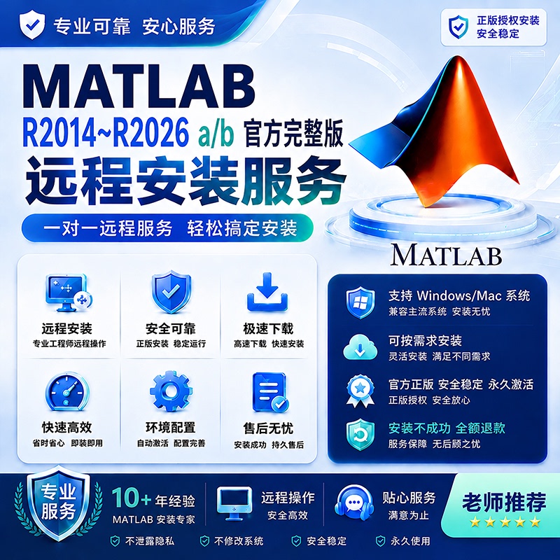 Matlab Software Remote Installation Win/Mac2016-2025Ab Full Version Genuine Version Supports Chinese and English