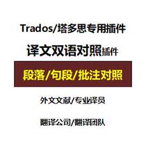 Trados dedicated bilingual comparison target translation generation plug-in(generate translation by original paragraph)