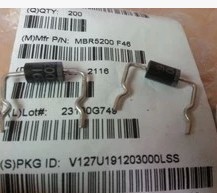 Brand new SR5200 SB5200 SB5200 MBR5200 DO-27 5A 200V Schottky diode