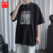 Rick and Morty printed short-sleeved t-shirt mens fashion brand ins high street European and American hiphop top teen summer clothes