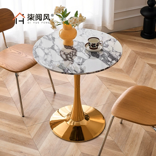 Обеденный стол из французского мрамора, дизайнерский роскошный каменный стол Bvlgari для переговоров, кофейня B&B, чай с молоком, магазин десертов, столы и стулья