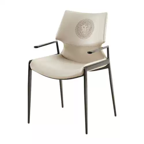 Итальянский легкий роскошный обеденный стул, домашний табурет с железной спинкой, кожаное кресло, стул для переговоров в отеле, стул для столовой