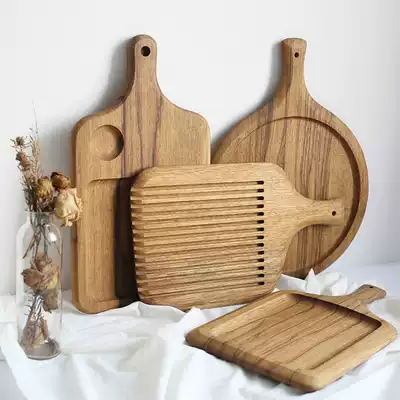 Zebra Wood steak board western bread board pizza board steak tray creative Nordic style pizza plate wooden plate