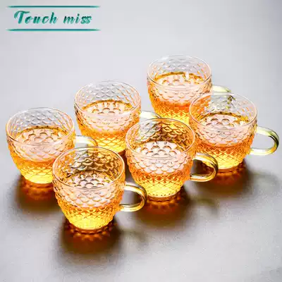 Touch Miss glass tea cup shelf home Tea Master Cup with individual single cup tea set set