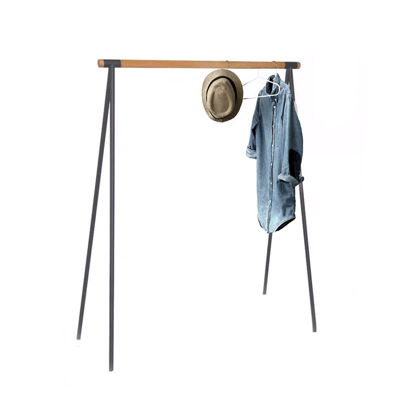 Hanging hanger floor-to-ceiling bedroom simple cool coat rack Nordic style coat rack wrought iron single-bar ins student dormitory