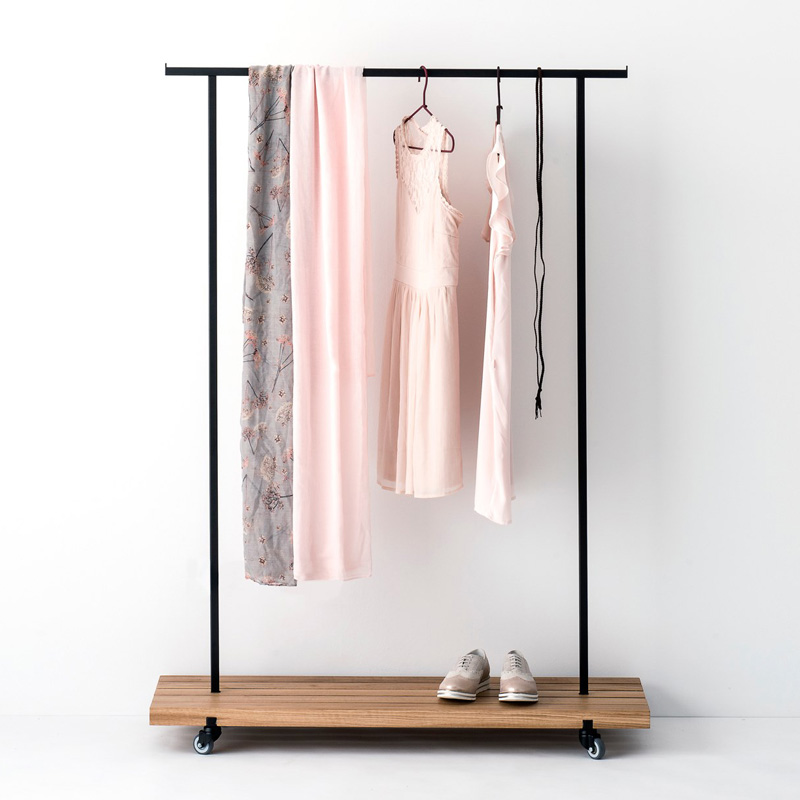 Clothing store hanger display stand studio movable women's clothes hanger floor bedroom home net red live room