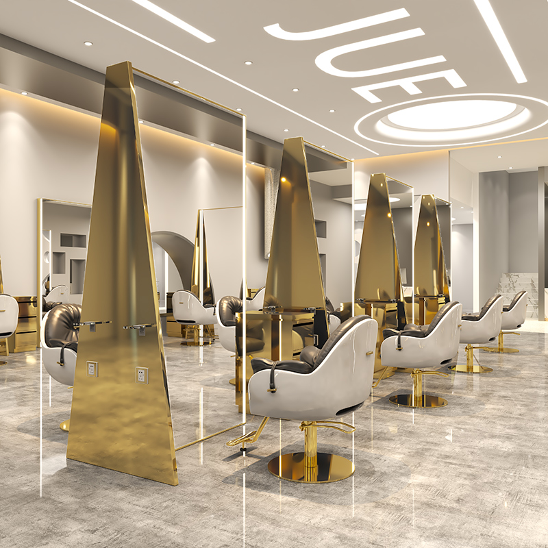 Mirror table Liyun shop net red hair salon mirror with lamp hair salon special double-sided floor mirror hair cutting mirror hot dyeing mirror tide