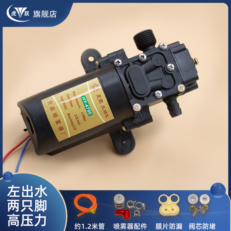 Electric sprayer high pressure pump Tiger jump 12 volt water pump Agricultural sprayer motor special high-power double pump accessories