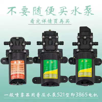 Electric watering can water pump accessories 12v small pesticide spray pump pure copper 775 motor water pump indenter Tiger Yue 521