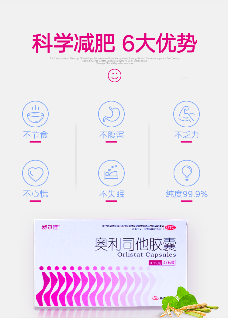舒尔佳 奥利司他 排油减脂胶囊 84粒 真正排油减肥 图7