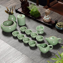 Ru Kiln Kung Fu Tea Set Home Gao Teapot Tea Cup Complete Ceramics Ice Crack Gift Gift Box Tea Set