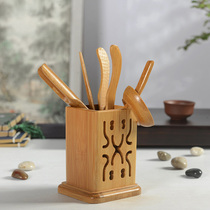 Bamboo tea set accessories tea ceremony six gentlemen complete set of creative hollow tea clip tea needle teaspoon tea ceremony Zen ornaments