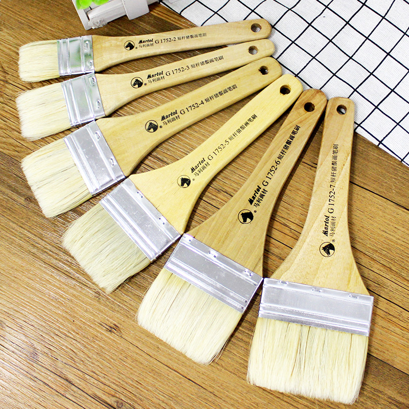 Mulley Propylene Paint Paintbrush Pig mane flat head single fine art drawing with brush oil paintbrush paint brush Acrylic Brush 50mm Water Powder Brush Pen Hand Painted Wall Painted Special Plate Brush brush