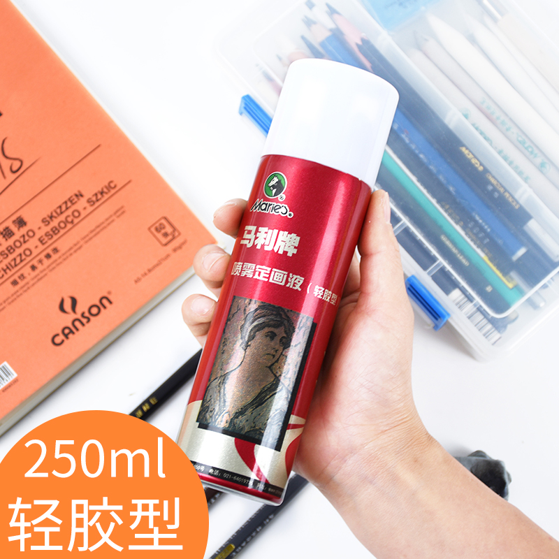 Malli brand light rubber type 250ml large bottle set painting liquid spray sketching fine and odourless colorful pencil toner sketching spray watercolor ordering painting liquid set painting liquid