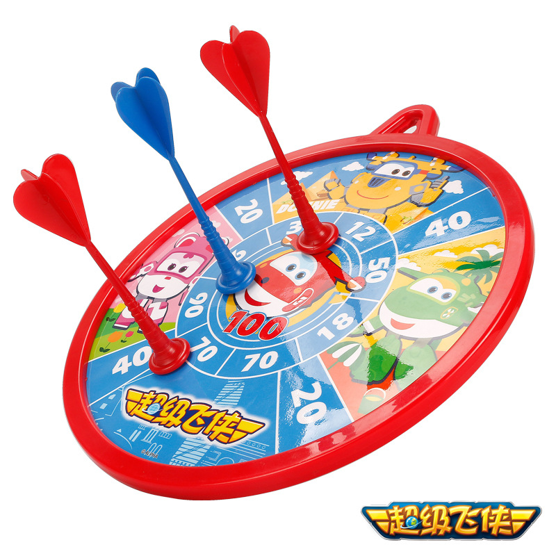 Aojie Super Flying Man flying target Children's magnetic dart set Children's toys Parent-child thickened magnetic flying target