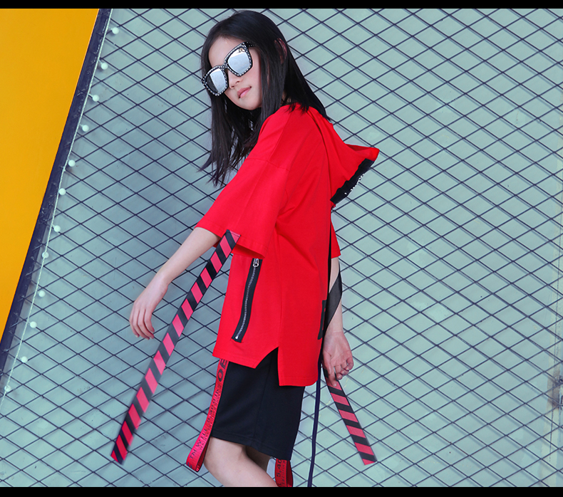 Trang phục khiêu vũ cho trẻ em Đường phố Trang phục bé trai Trang phục Mùa hè Tay áo ngắn Cô gái Jazz Dance Hip Hop Cơ khí Biểu diễn Trang phục các hãng quần áo trẻ em