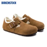 BIRKENSTOCK Беркен осень и зимняя теплая и удобная волосатая обувь Женская ковбайда бархатная лапша кожаная серия Лондон