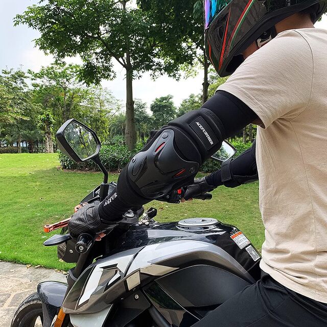 German Imported Motorcycle Knee Pads and Elbow Pads, Winter Warm Protective Gear, Motorcycle Leg Protectors, Riding Knee Protection, Anti-Fall and Cold-Proof