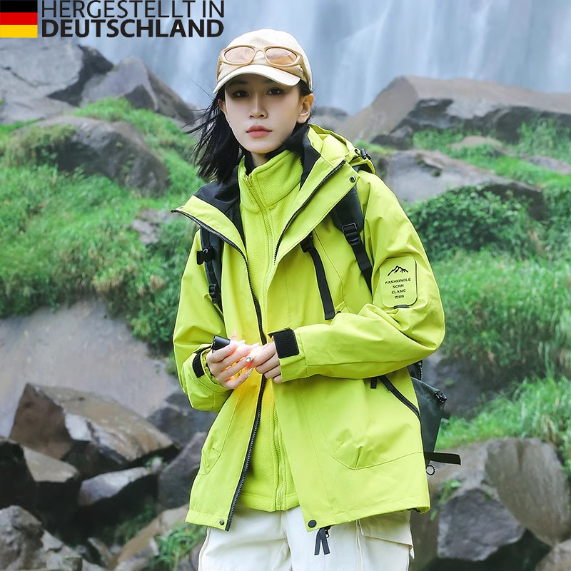 German Diverse Three-In-One Jacket 2025 New Model with Detachable Liner, Autumn and Winter Two-Piece Waterproof Mountaineering Suit