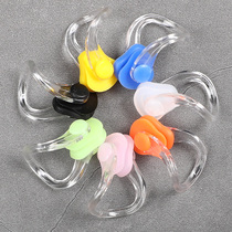 High-end swimming nose clip male and female universal childrens professional team anti-choking water silicone anti-slip without dropping fashion colourful softness