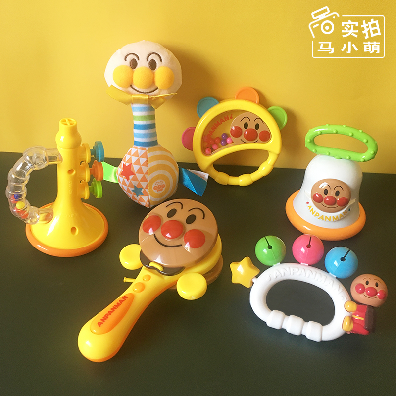 Anpanman Rattle Comfort Toy 0-3-12 Months Educational Newborn Baby Grasp Training Toy