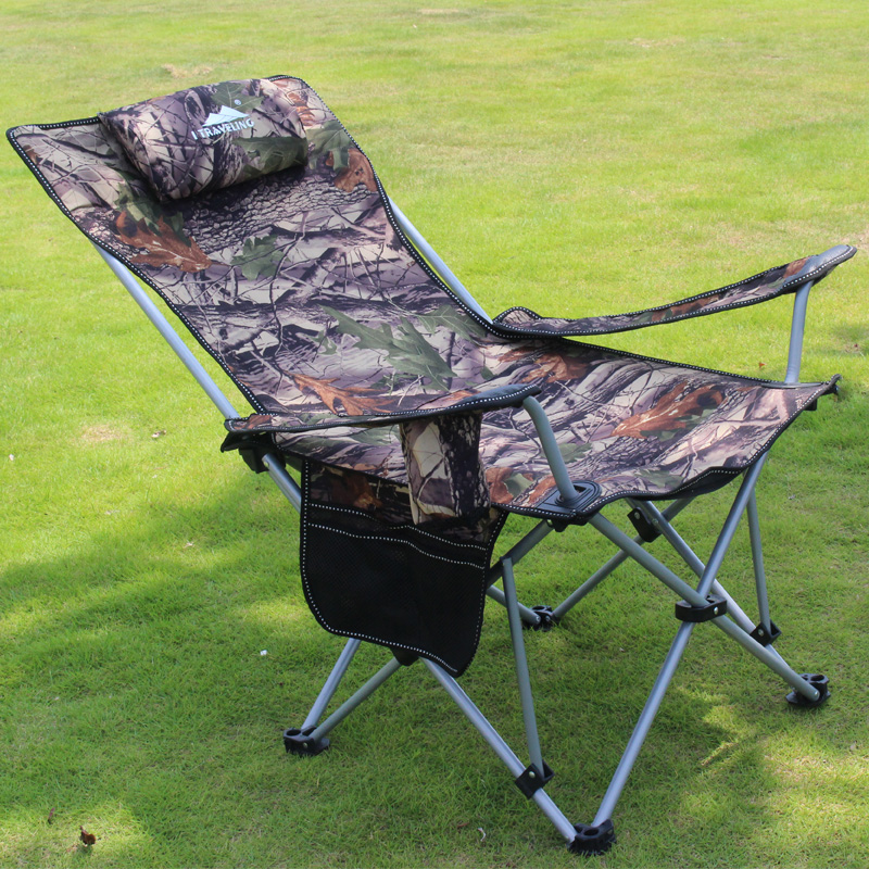 Outdoor Dual-use Folding Chair Portable Lunchtime Lounge Fishing Beach Backrest Home Leisure Bed Camping Slob Deck Chair
