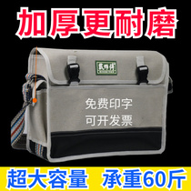 Portable construction site carpentry satchel mens large electrician kit canvas thickened wear-resistant multifunctional maintenance installation