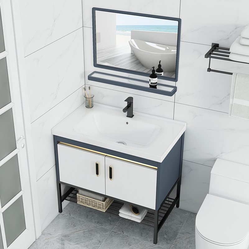 Space Aluminum Light Lavish Rockboard Smart Bath Cabinet Combination Makeup Makeup Room Washbasin Brief Wash Basin Integrated wash table