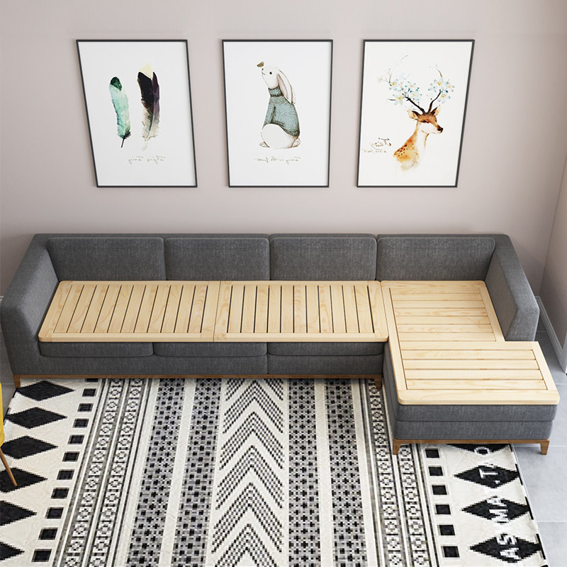 Customized sofa plank cushion children's bed plank solid wood single 1 2 m 1 5 m bay window plank hard board mattress waist support