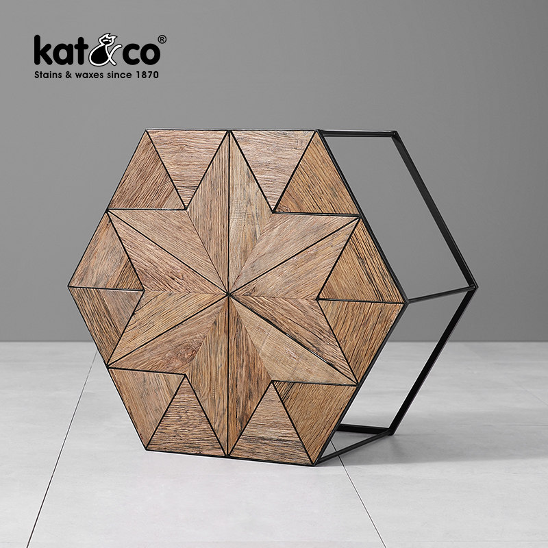 KatCo American Country Industrial Style Old Elm Iron Retro Coffee Table Home LOFT Nostalgic Tea Table Combination