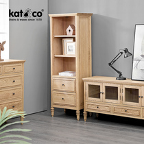 katco Nordic retro style open bookcase display case American country TV cabinet side cabinet combination furniture