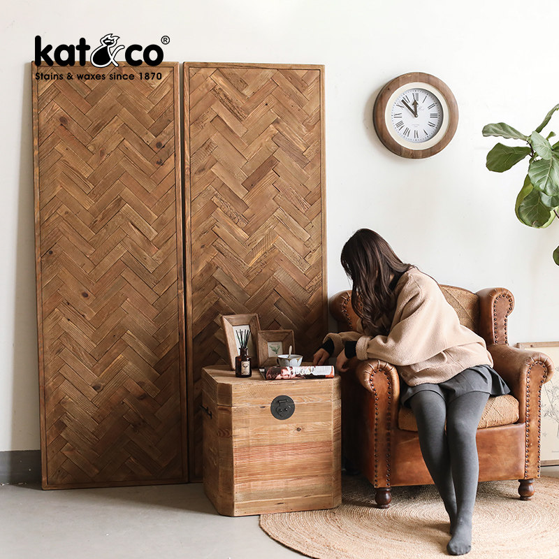 KatCo American Countryside Guest House Splicing Background Board Nordic Regusts Folk old wood Decorative Board Partition