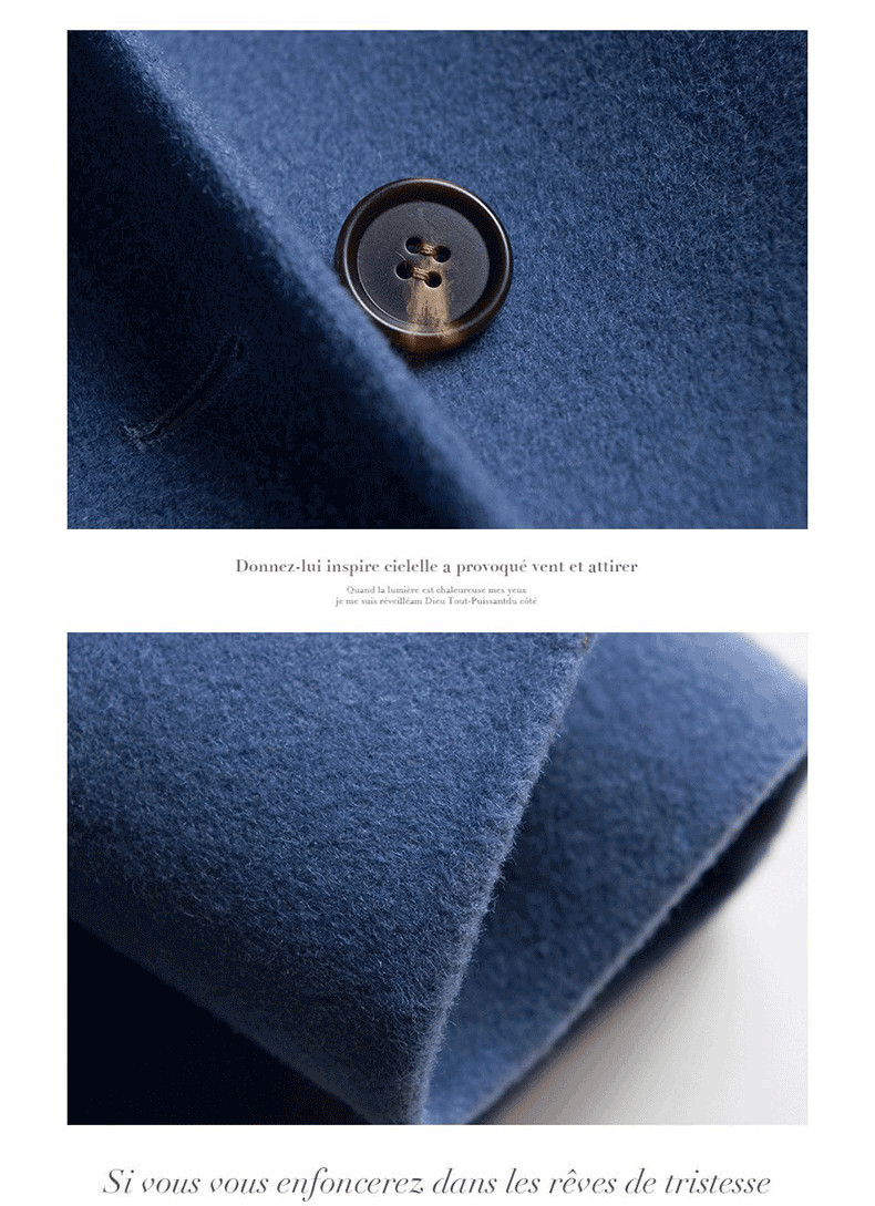 Áo khoác cashmere cao cấp hai mặt mới dành cho nữ Phần giữa phiên bản Hàn Quốc của áo len tự trồng tất cả len cỡ lớn chống mùa áo jacket nữ