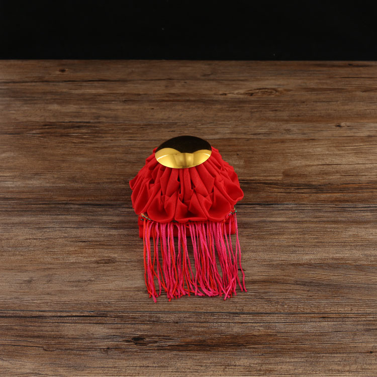 Buddha's supplies flower ball Shentai Buddha niche hanging decoration with big red flower balls Wang Caijing Festive Golden Mirror Red Flowers