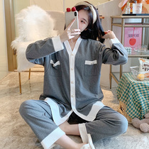 Lunar clothes autumn 9 months postpartum autumn October autumn winter cotton 10 months pregnant women pajamas breast feeding