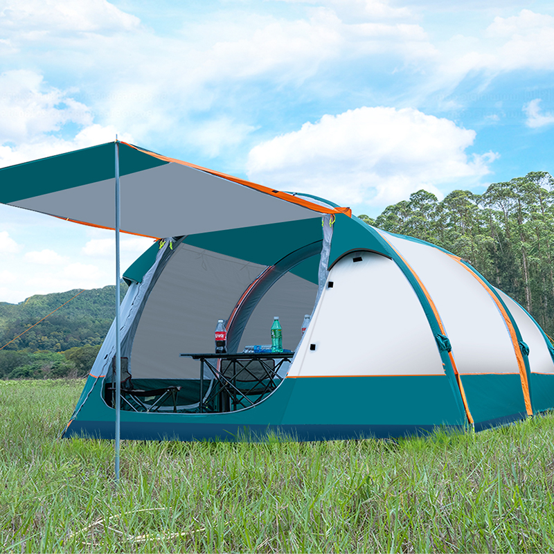 Tent outdoor camping automatic outdoor beach travel inflatable tent 6-10 people sunscreen and rainproof inflatable tent