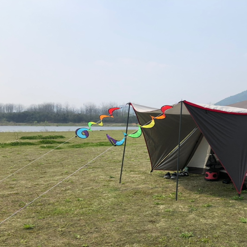 Outdoor Seven Color Wind Transfer Camping Windmills Strings Toys Waterproof Swivel Color Flags Hang-style Garden Decoration Hair Dryer