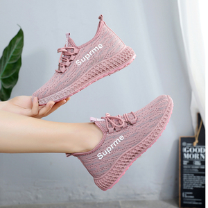 新款女士休闲鞋飞织透气鞋舒适懒人鞋