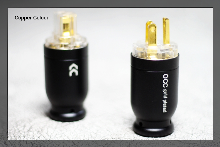 Copper Colour copper color aluminum alloy single crystal copper red copper beryllium alloy gold plated silver American power plug tail