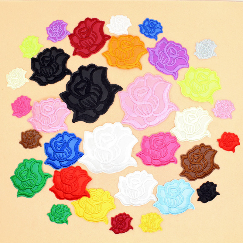 Rose bouquet with broken holes sticking to the hotel Guest House KTV Broken Hole Patches sofa appliable sofa Multi-color optional stitch can be scalded